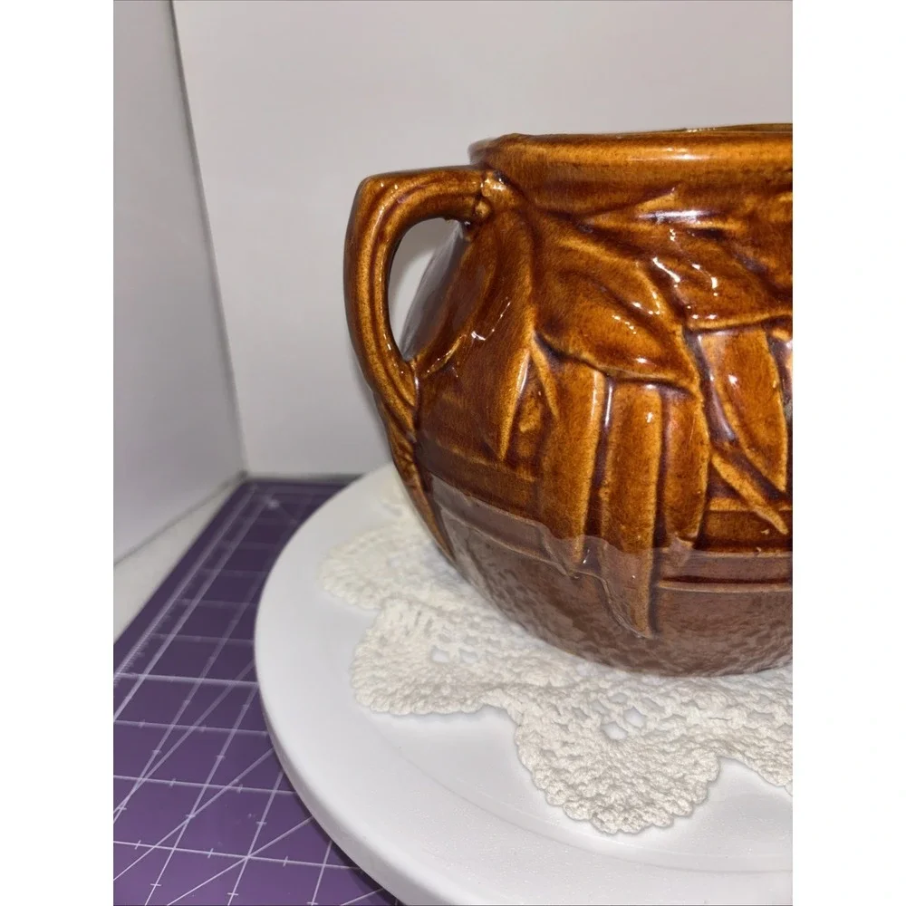 Vintage McCoy Pottery Co. Brown Glazed Bean Pot no Lid